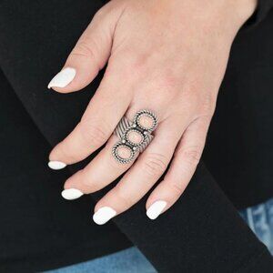 Paparazzi Jewelry Accessories - Peaceful Paradise - Pink Ring - Vintage